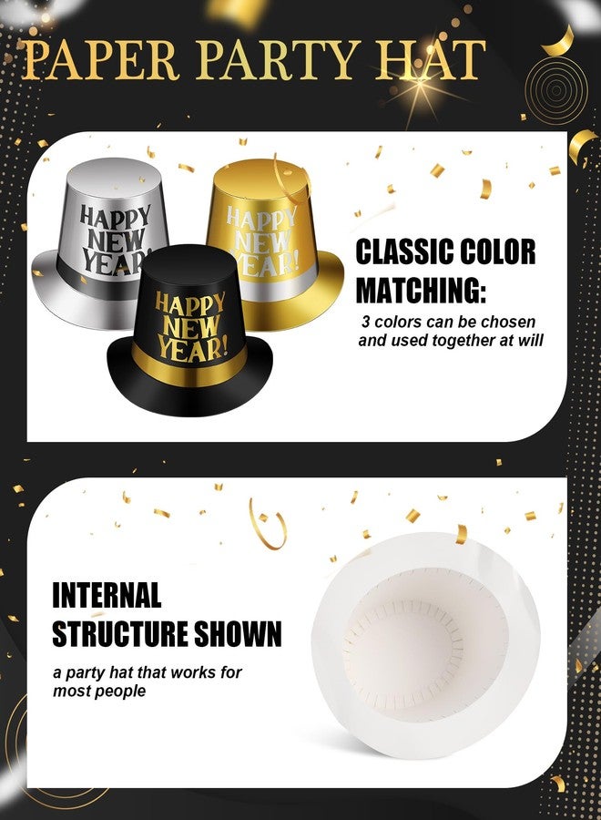 Arrowbash 72 Pcs New Years Party Supplies 2026 Eve Party Decorations Midnight Supplies Set of 24 Includes Hats, Headbands, Squawkers, Blowouts Gifts for New Year Eve Accessories - Image 3