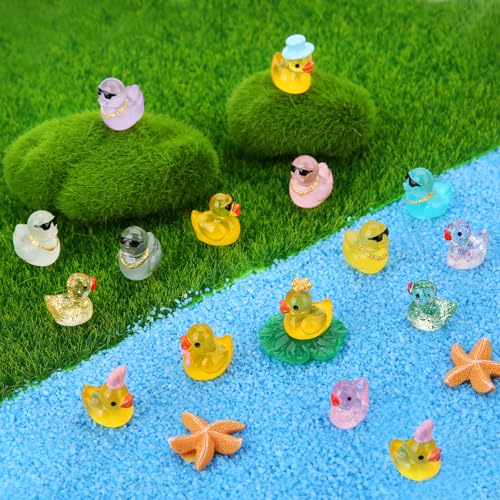 Bingcute 120 Pcs Mini Resin Ducks Tiny Animals Figures to Hide Small Little Plastic Miniature Ducks Bulk for Dollhouse Decor Home Office Potted Fish Tank Aquarium Landscape Micro Fairy Garden Accessories - Image 5