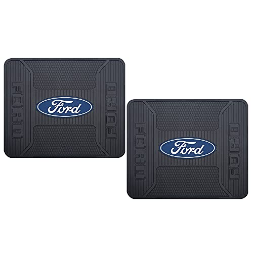 Plasticolor 001219ZX2 Blue Oval Rear Floor Mats compatable with Ford for Car Truck of SUV Set of 2 - Image 1