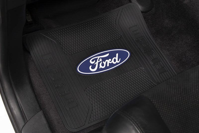 Plasticolor 001219ZX2 Blue Oval Rear Floor Mats compatable with Ford for Car Truck of SUV Set of 2 - Image 4