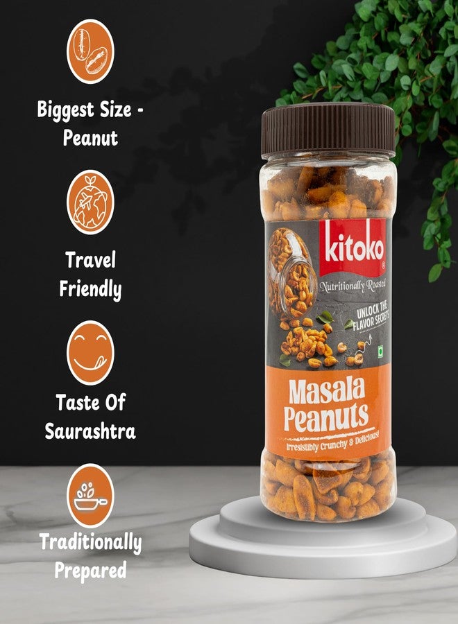 Kitoko Foods Roasted Masala Peanuts (200gm), Flavoured Sweet & Spicy Groundnut for Dabeli, Healthy Namkeen Snacks Without Skin - Image 5