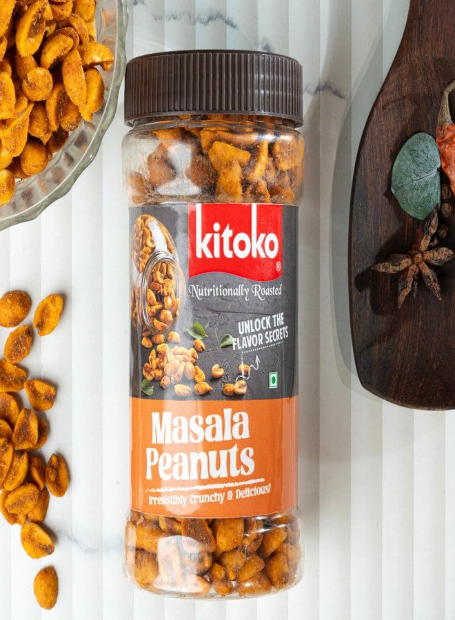 Kitoko Foods Roasted Masala Peanuts (200gm), Flavoured Sweet & Spicy Groundnut for Dabeli, Healthy Namkeen Snacks Without Skin - Image 4