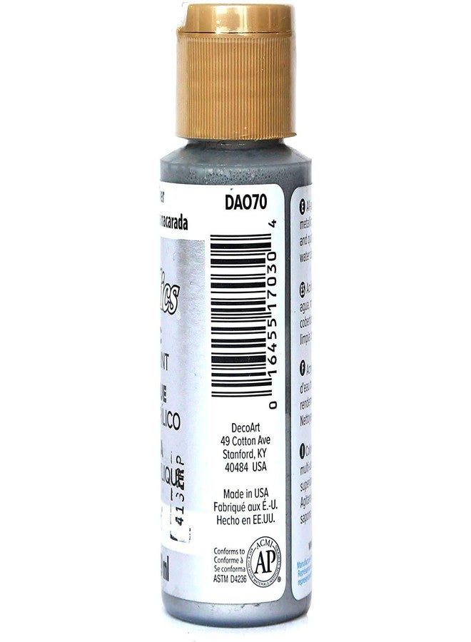 DecoArt Acrylic Paint, 2-Ounce, Shimmering Silver - Image 2