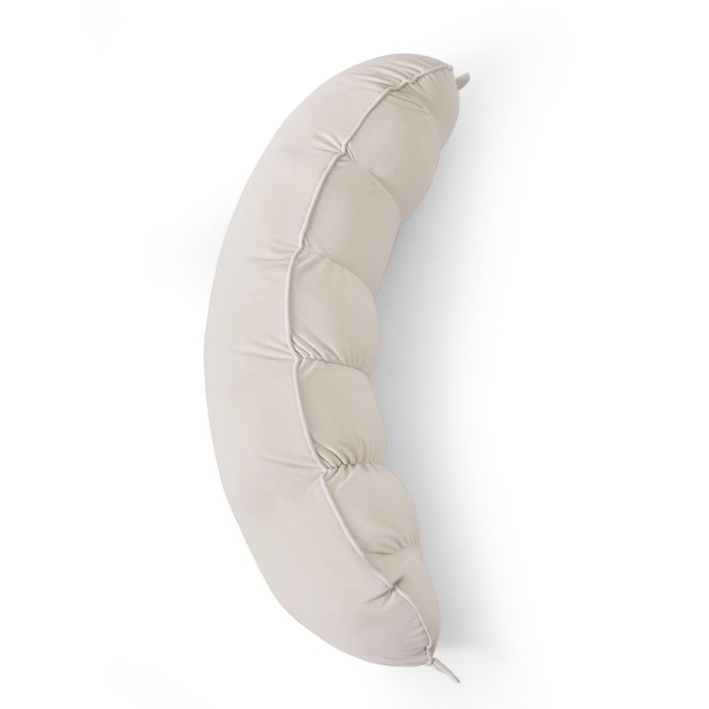 Ailuteie Peallow(Pat. Pend) â€“ Long Round Body Pillow for Adults, Bolster Pillow for Sleeping, Soft and Supportive Pillow for Sleeping & Lumbar Support (Misty White, 29.5") - Image 1