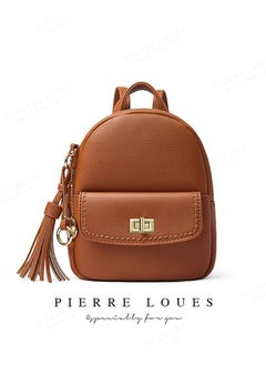 PIERRE LOUES Women's Fashion Backpack Purse PU Leather Shoulder Bag School Bags,Rucksack,Handbag,Fashion Designer Small Travel Bag,Convertible Rucksack Bags,Multifuction Backsack Anti Theft For Women,Brown  - Image 1