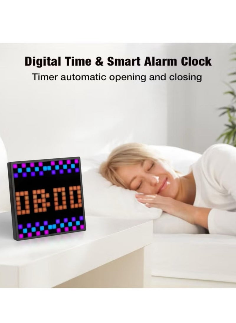 شاشة بكسل LED، لوحة فنية قابلة للبرمجة مقاس 16×16، تحكم بالتطبيق، ساعة رقمية، ديكور الغرفة، شاشة بكسل فنية، ملحقات ألعاب بكسل، إنشاء رسومات جرافيتي، رسوم متحركة  - Image 4