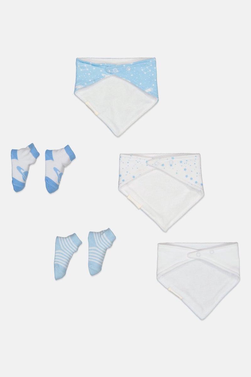 English Laundry Toddlers Boy 5 Piece Graphic Print Bib And Socks Set, Multicolor - Image 2