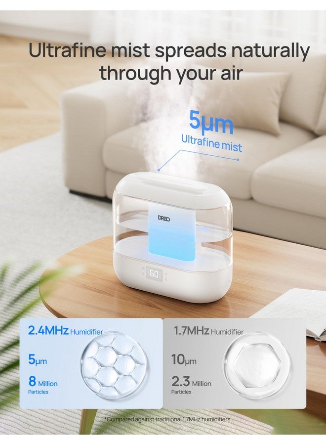 Dreo Dreo Smart Humidifier, Cool Mist Humidifiers for Bedroom, Quiet 4L Top Fill Ultrasonic Humidifiers for Home Office Plant & Baby with Nightlight, LED Display, 32H Runtime, APP/Voice Control, HM311S  - Image 4