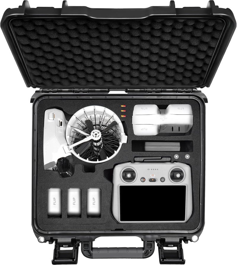 Lekufee Portable Waterproof Hard Carrying Case for DJI Flip Drone,Fly More Combo,DJI RC 2,RC N3/N2,Battery(8 pcs),Charging Hub and other Accessories(Case Only) - Image 1