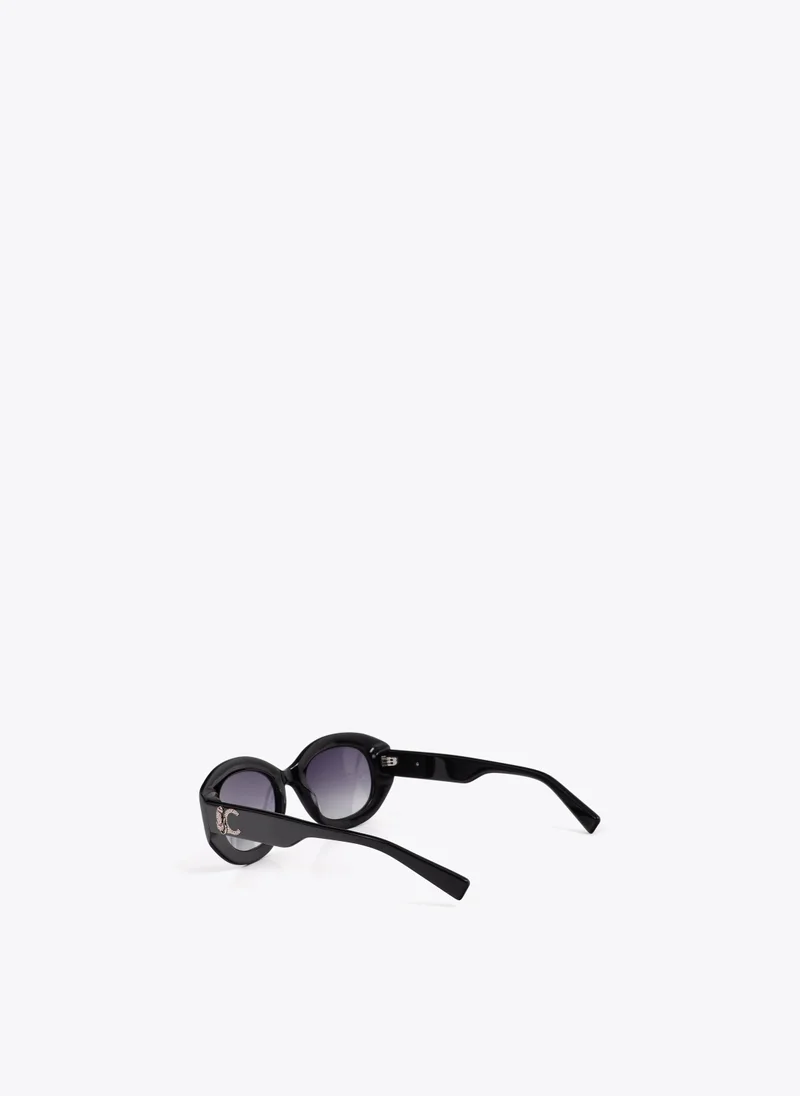 لولا كساديمونت Round-Shaped Sunglasses with Leopard Logo