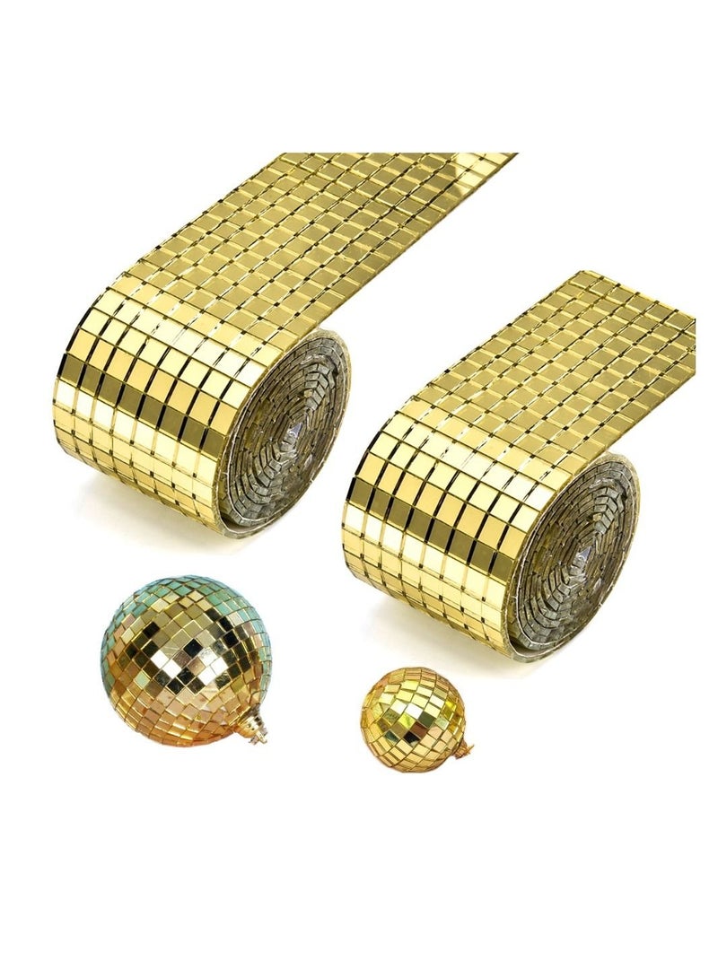 كابتن تيك صفائح فسيفساء ذاتية اللصق بمرآة ، ملصق زجاجي مربع صغير من بلاط الفسيفساء قابل للإزالة ملصق مضاد للماء لتزيين الحرف اليدوية والديكورات الداخلية ، وصنع البطاقات ، وسكرابوكينغ ، وفن الكولاج (مجلدين) - Image 1