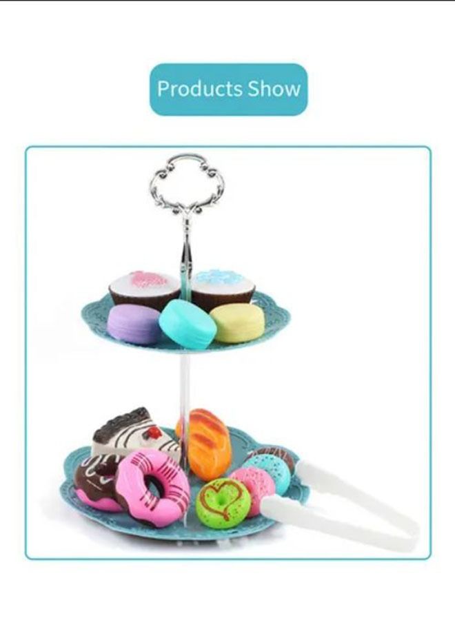 Arabest Kitchen Food Coffee Maker Afternoon Tea House Pretend Play Set Dessert Children's Playhouse Afternoon Tea Coffee Snack Set Baby Interactive Western Food Cake Kitchen Toys - Image 4