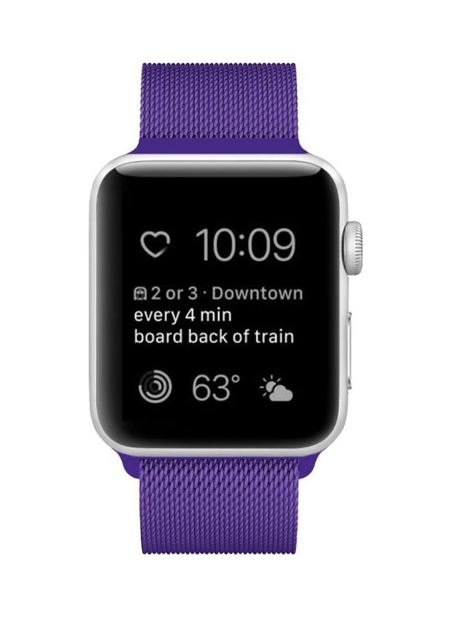 NIBEMINENT Replacement Watch Band For Apple Series 7 45mm/6 & SE 5 4 44mm/3 2 1 42mm Bright Purple - Image 2