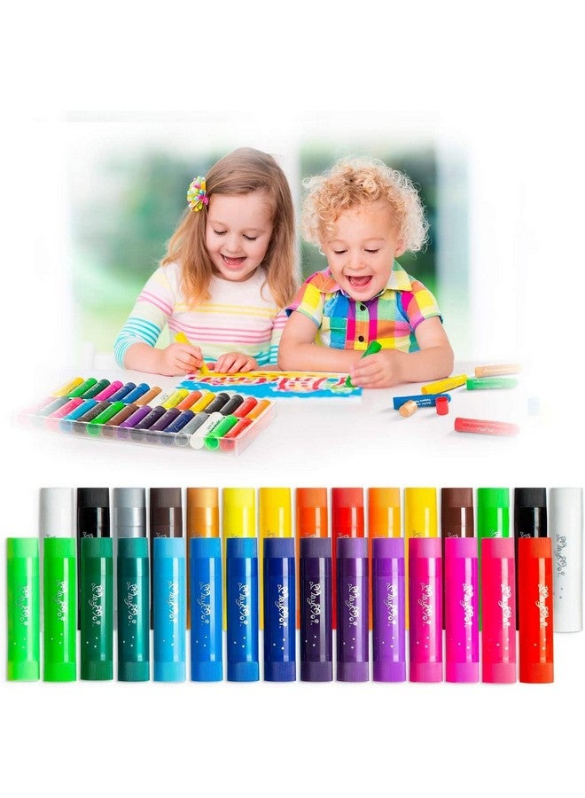 MayMoi Tempera Paint Sticks - 30 Bright Colors, Quick Drying, Easy to Color and Washable Crayons for Kids and Students - Image 1
