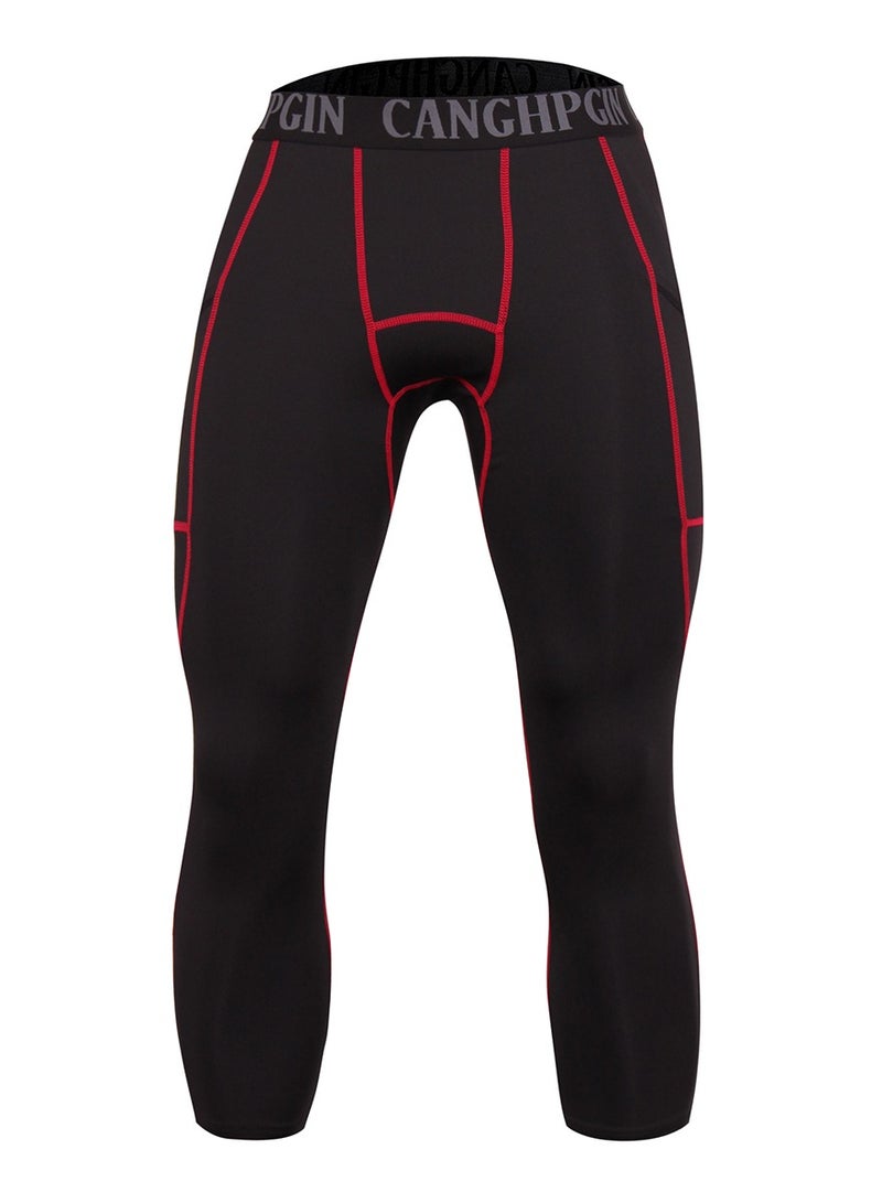 CANGHPGIN Men Quick Dry Breathable Sports Pants Red - Image 1