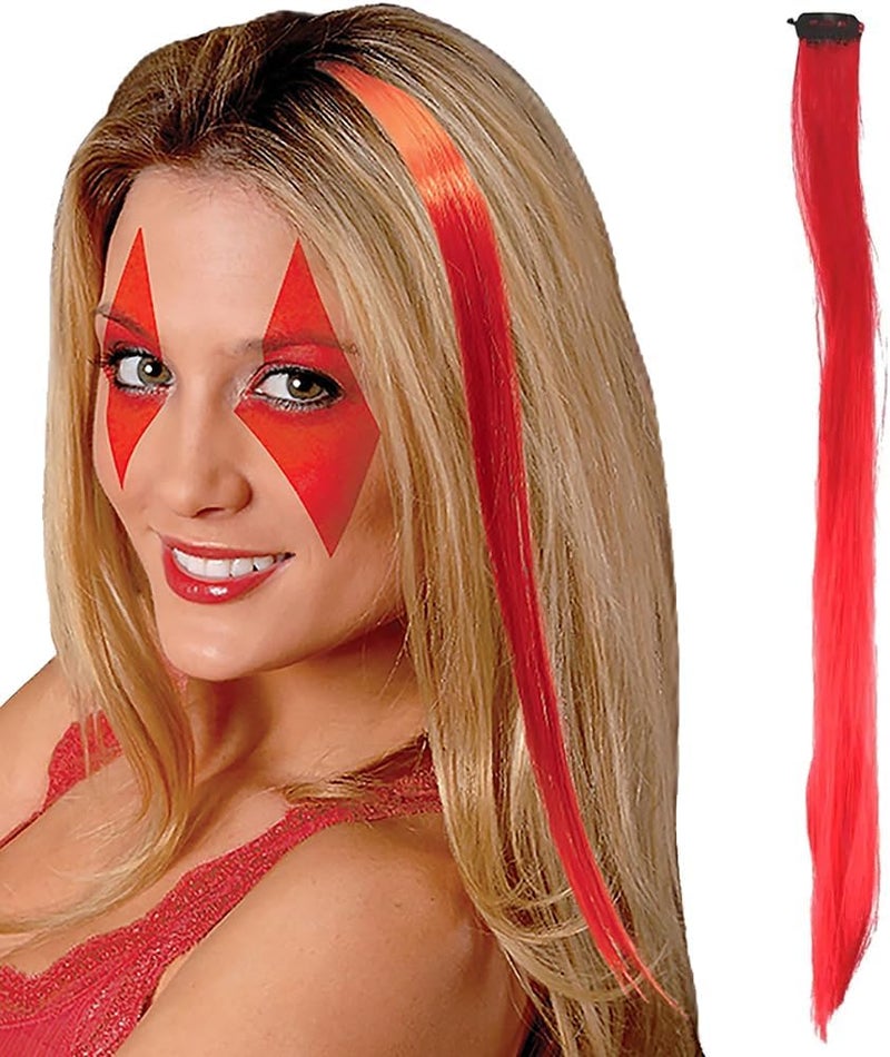 Amscan Red Hair Extension  15 1 Count  Stunning Synthetic Fiber Headwear  Perfect For Any Occasion