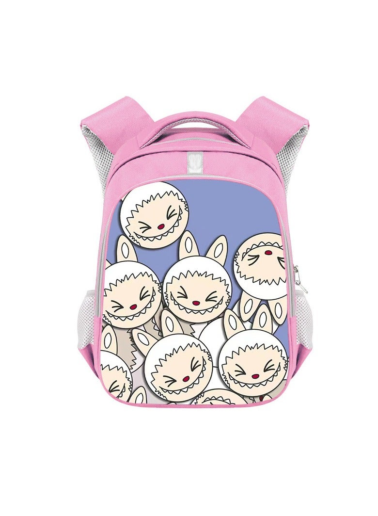 Labubu Backpack Student Large Capacity High-end Backpack Children's Wear-resistant Polyester Backpack 36*26*13CM - Image 1