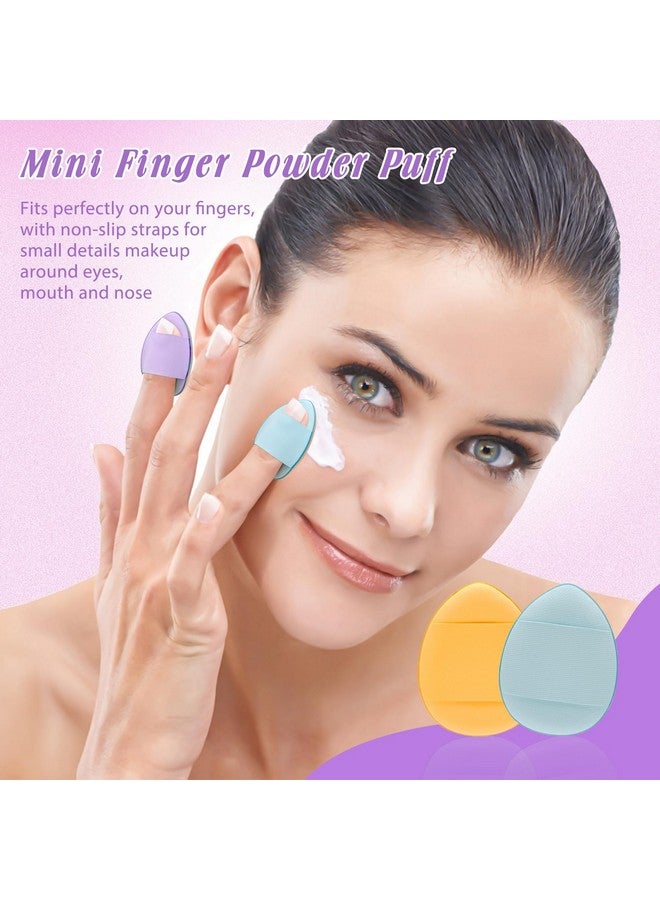 Catcan 50 Pcs Mini Makeup Sponge Set, 40Pcs Mini Beauty Blender + 10 Pcs Finger Makeup Blender, Finger Powder Puff Small Soft Facial Makeup Tools For Foundation, Concealer(Random Color) - Image 3