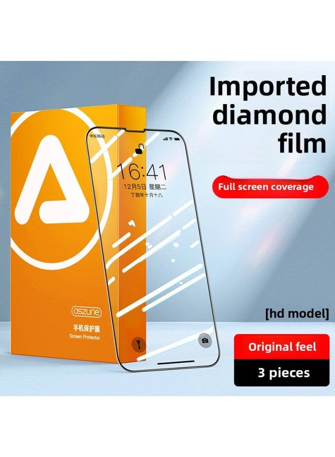 Suitable For Iphone 13 Tempered Film For Iphone12 Mobile Phone 11Pro Full Screen Max HD X Anti-fingerprint 6s Anti-sweat X-Colour:[hd Model] Special Grade Explosion-proof ★ Does Not Stick To Fingerprints ★ 3-pack-Size:For Iphone6 - Image 1
