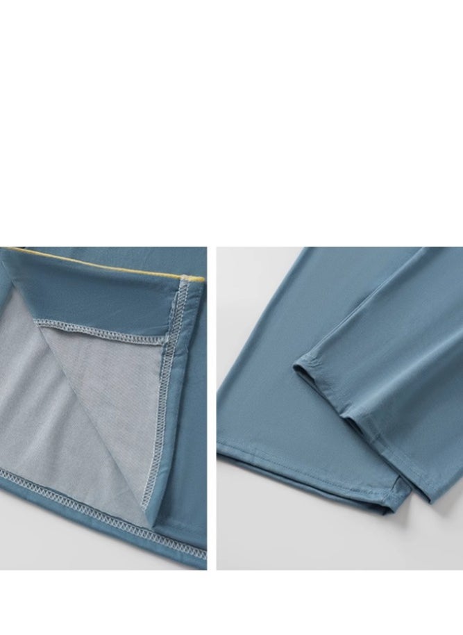 Tucano - Men's Pure Cotton Long Pants Long Sleeved Loose Sleepwear Home Suit Set - Image 1