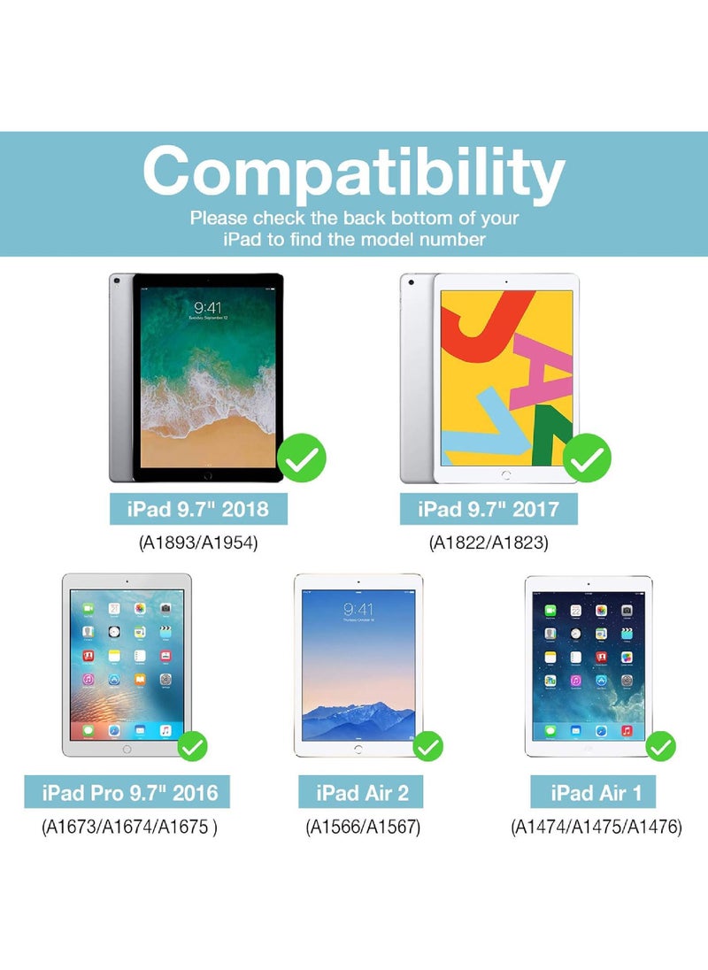 Rock Pow iPad 9.7" (2018 & 2017) / iPad Pro 9.7 / iPad Air 2 / iPad Air Screen Protector Anti Scratch Tempered Glass Screen Film Guard for iPad 9.7 6th / 5th Gen Pro 9.7 iPad Air 1 Air 2  - Image 2