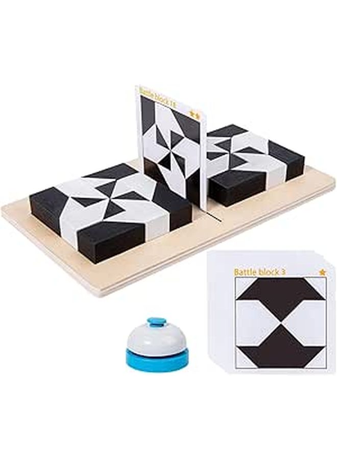 Wooden Block Geometric Brain Teaser Puzzle for Kids Teens - Image 1