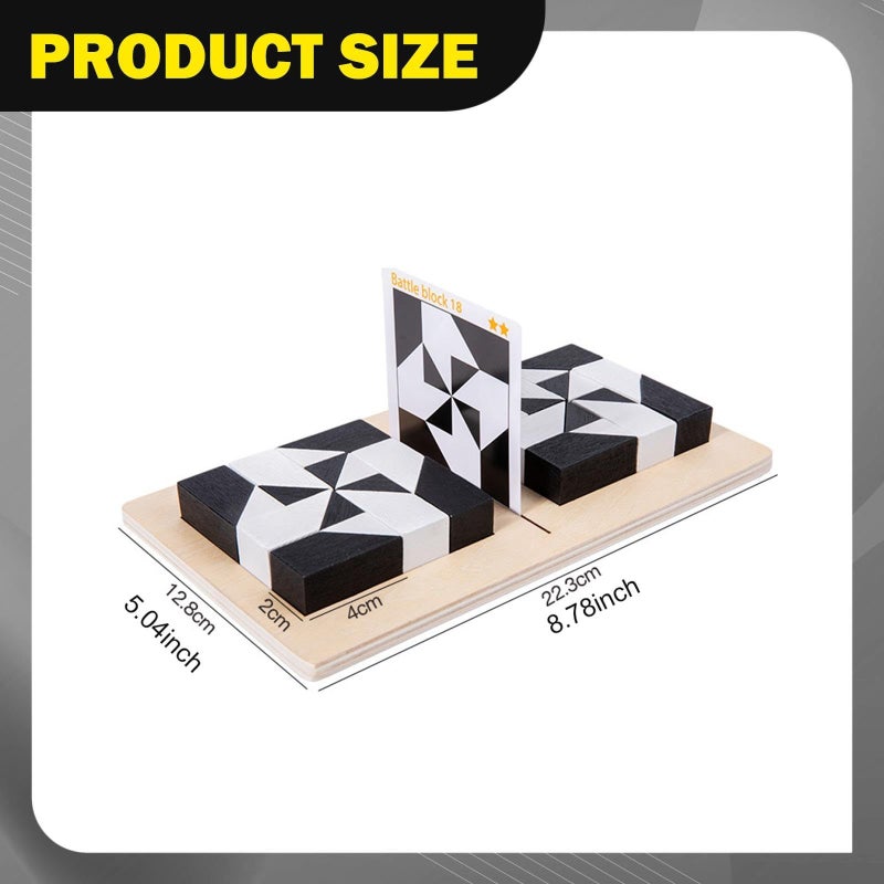 Wooden Block Geometric Brain Teaser Puzzle for Kids Teens - Image 4