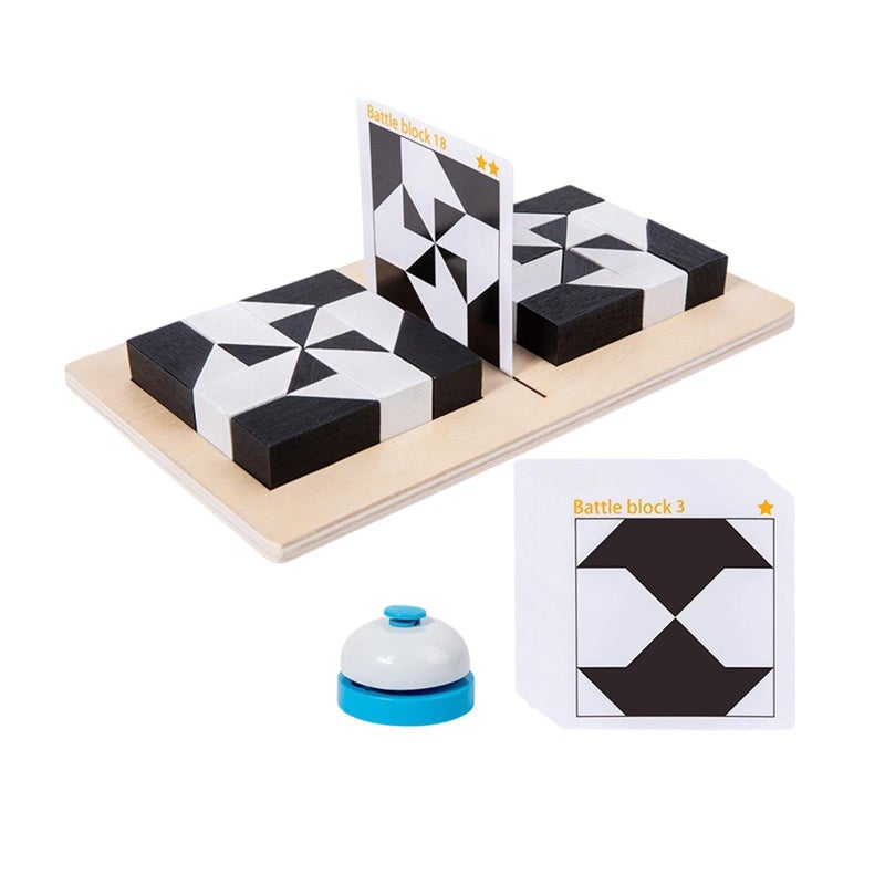 Wooden Block Geometric Brain Teaser Puzzle for Kids Teens - Image 2