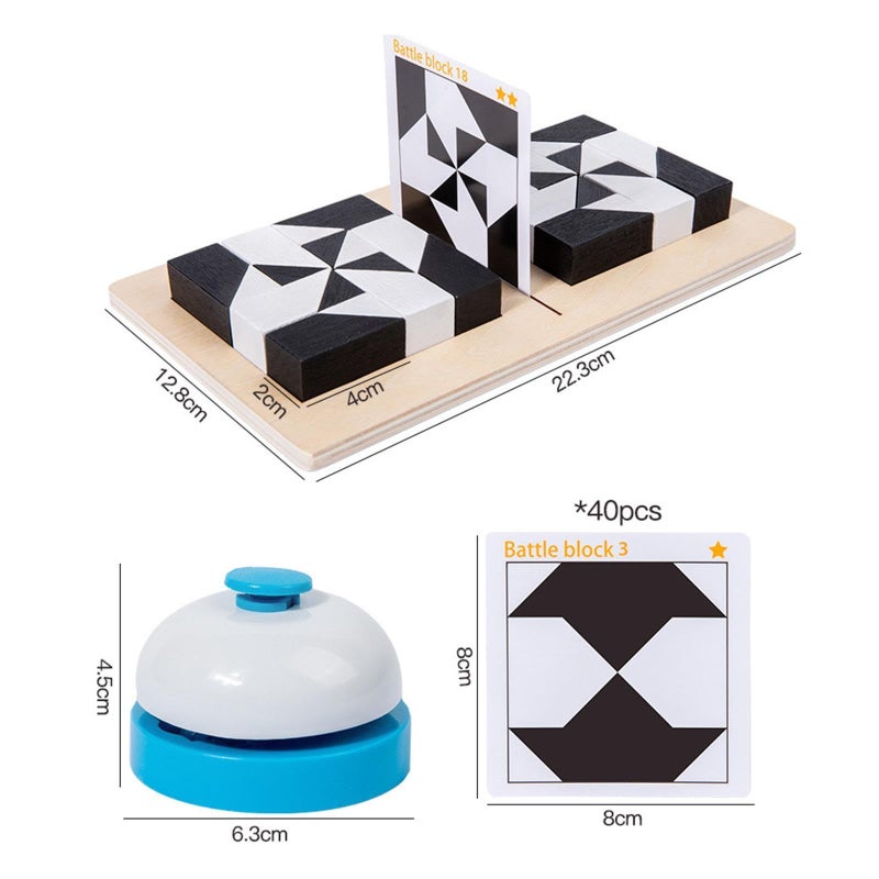 Wooden Block Geometric Brain Teaser Puzzle for Kids Teens - Image 5