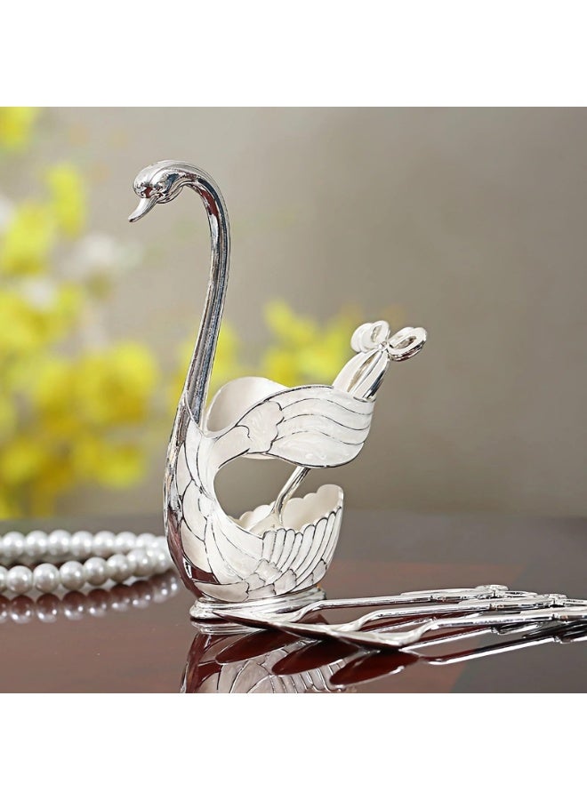 7 PCS Swan Spoon Set - Elegant Coffee & Dessert Spoons for Party, Wedding, Home Decor?Silver? - Image 5