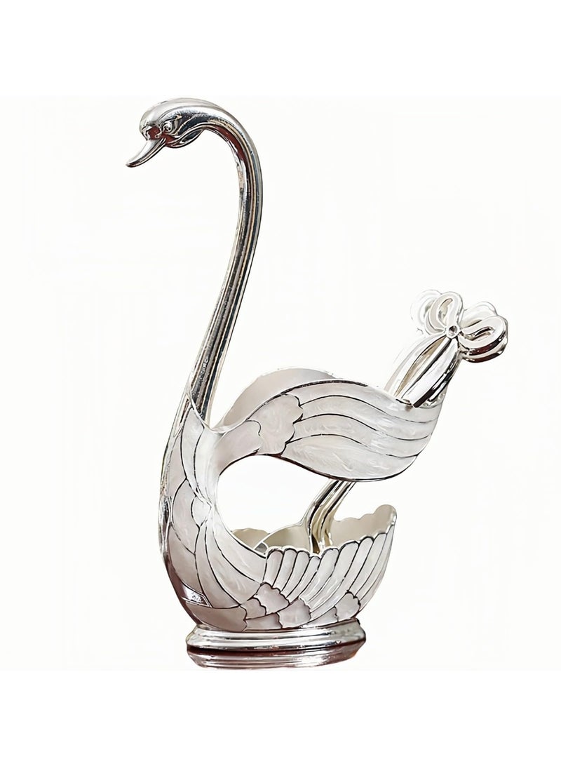 7 PCS Swan Spoon Set - Elegant Coffee & Dessert Spoons for Party, Wedding, Home Decor?Silver? - Image 1