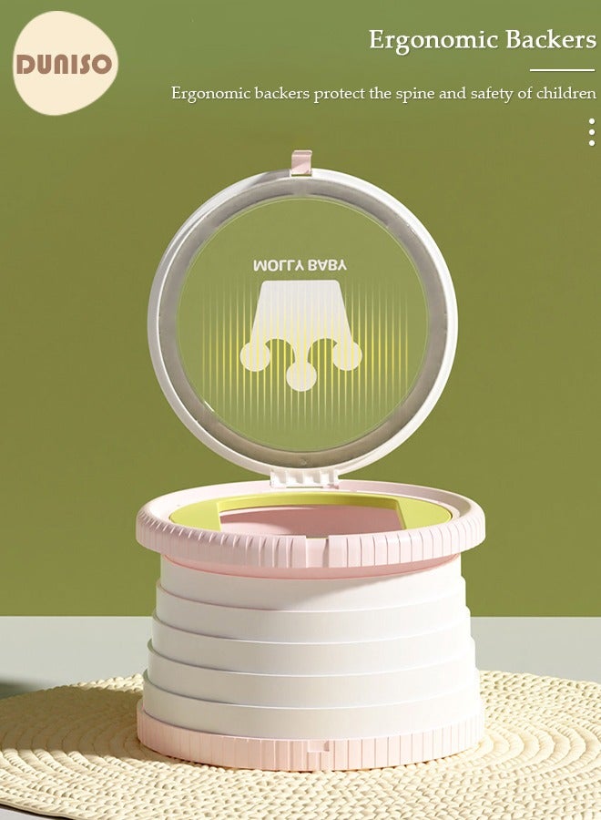 DUNISO مرحاض تدريب الأطفال القابل للطي، مرحاض سيارة قابل للطي مع حقائب تخزين، كرسي مرحاض للسفر للأطفال، مرحاض محمول للتخييم في الهواء الطلق والداخلية - Image 5