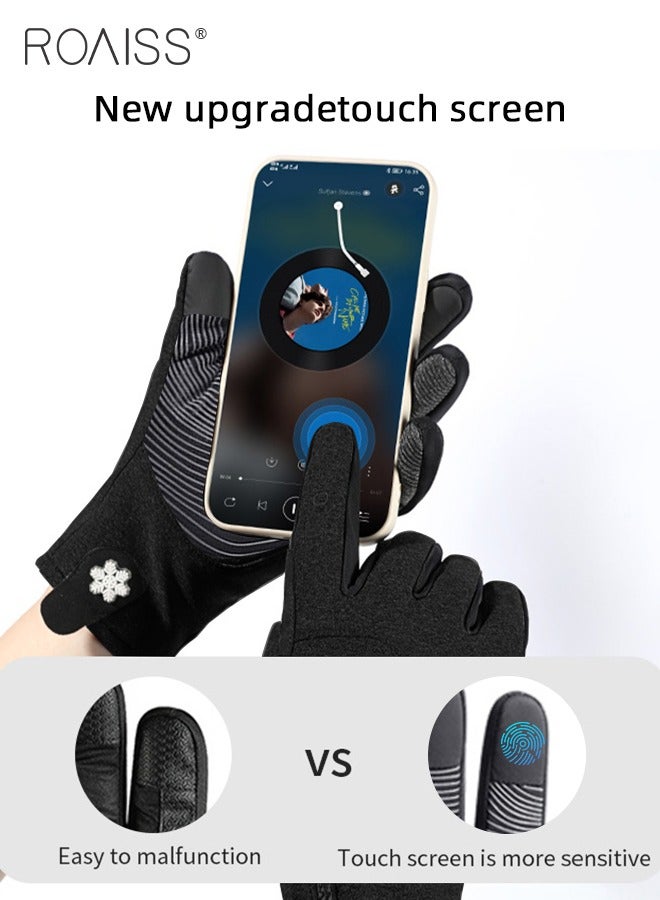 roaiss Outdoor Waterproof Gloves In Winter Men'S And Women'S Universal Touchable Screen Thermal Gloves Cycling Ski Climbing Gloves - Image 3
