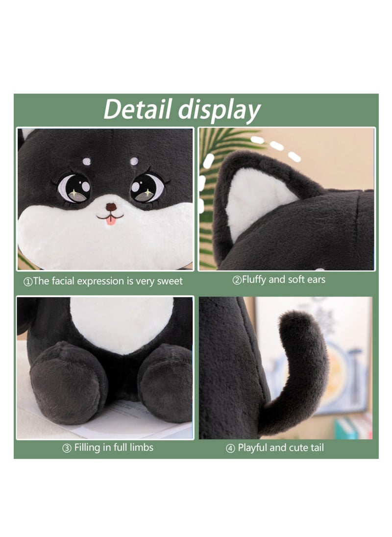 SYOSI Black Cat Plush, Lovely Cat Stuffed Animal Cat Plushie Pillow for Hugging Plush Squishy Pillow Toy for Kids (9.8")  - Image 2