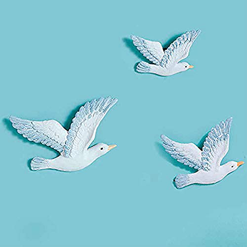Karigaari - Ideas Hand Crafted Creative Set of 3 Flying Birds Wall Hanging Figures Wall Decorations Living Room Wall Decorations - Image 2