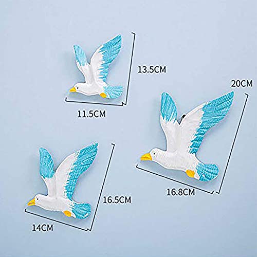 Karigaari - Ideas Hand Crafted Creative Set of 3 Flying Birds Wall Hanging Figures Wall Decorations Living Room Wall Decorations - Image 3