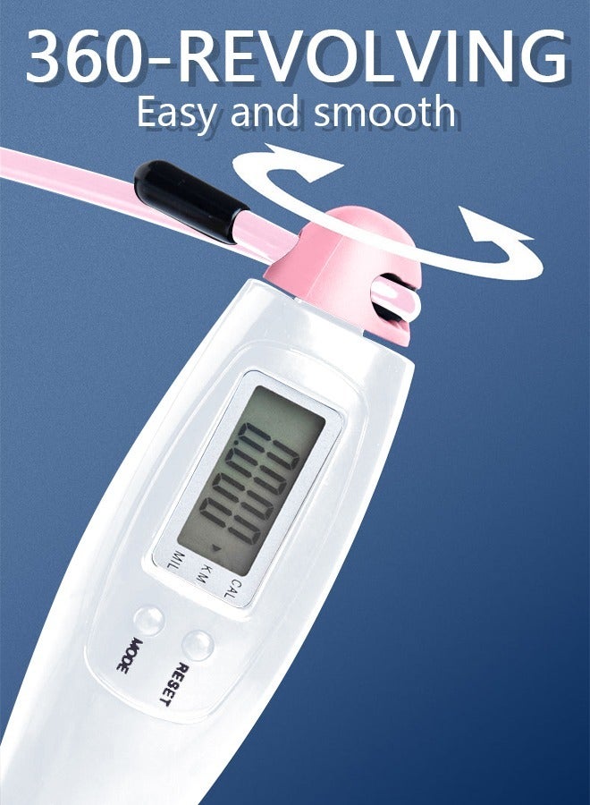 GROIC Jump Rope, Digital Weighted Handle Adjustable Jumping Rope with Smart Counter, for Training Fitness, Adjustable Exercise Speed Skipping Rope - Image 2