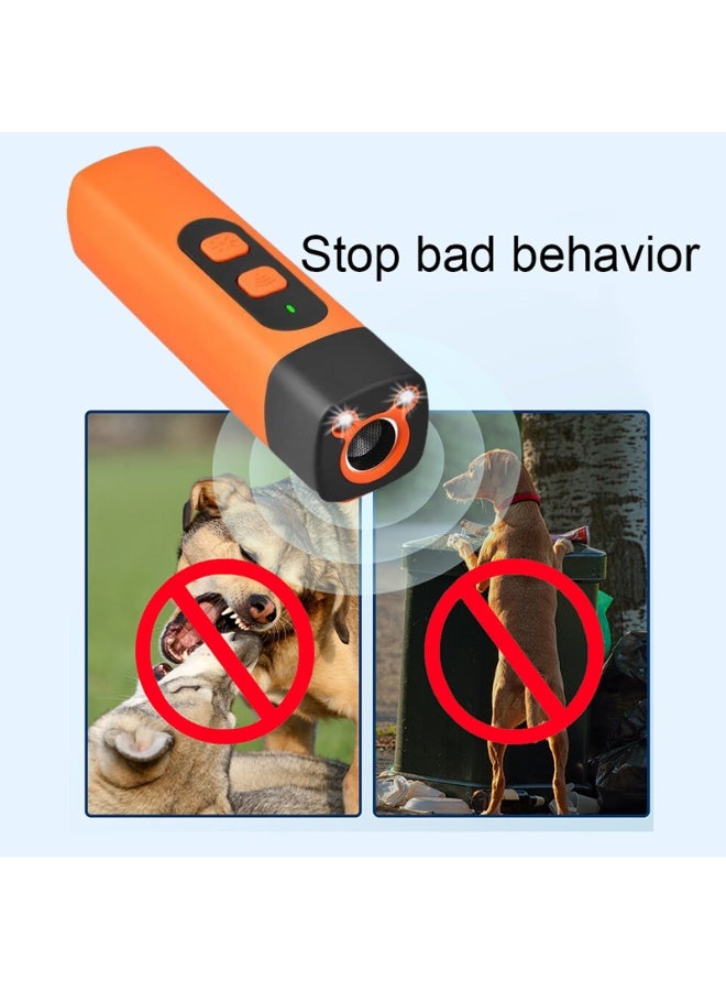 لاكي نوف جهاز طارد للكلاب والقطط بالموجات فوق الصوتية، مضاد للنباح، جهاز تدريب على التوقف عن النباح، مزود بمحول طاقة ومصباح LED يعمل بالموجات فوق الصوتية مع ضوء كشاف. - Image 3