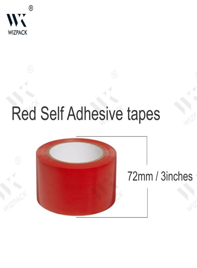 WIZPACK RED Color Tape | 65 Meters in Length | 72mm / 3" Width | BOPP Self Adhesive Tape for Arts and Craft use, Box Packing, Office, Industrial, Export, E-commerce & DIY. (2) - Image 5