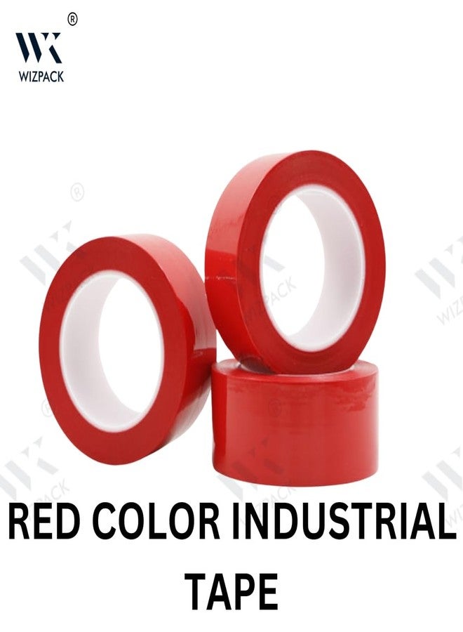 WIZPACK RED Color Tape | 65 Meters in Length | 72mm / 3" Width | BOPP Self Adhesive Tape for Arts and Craft use, Box Packing, Office, Industrial, Export, E-commerce & DIY. (2) - Image 3