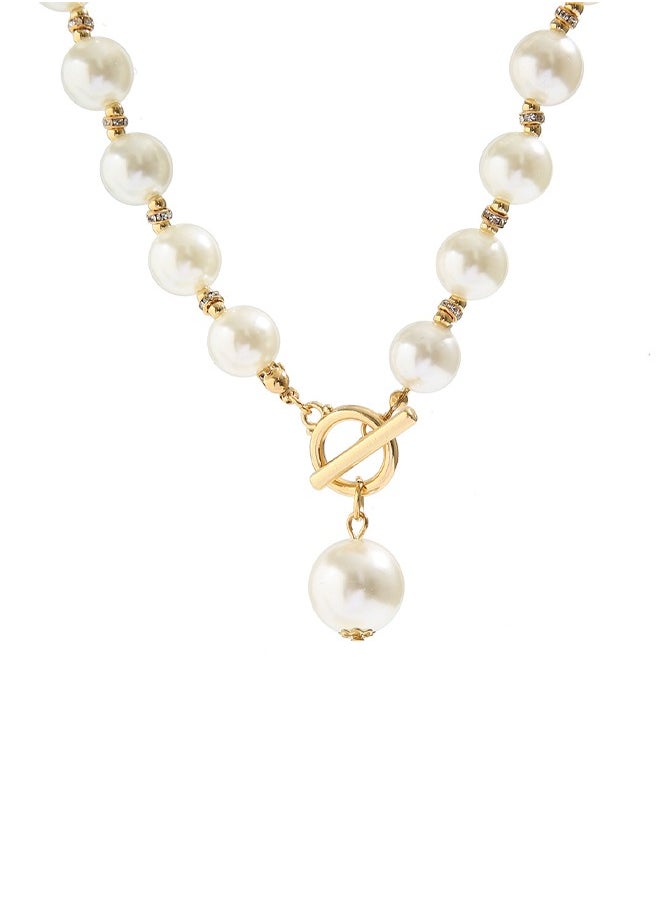 Zeemey - Luxurious Faux Pearl Clavicle Necklace - Elegant Short Chain, Versatile All-Match Jewelry Accessory for Women, Perfect for Everyday Wear, Parties and Special Occasions - Image 1