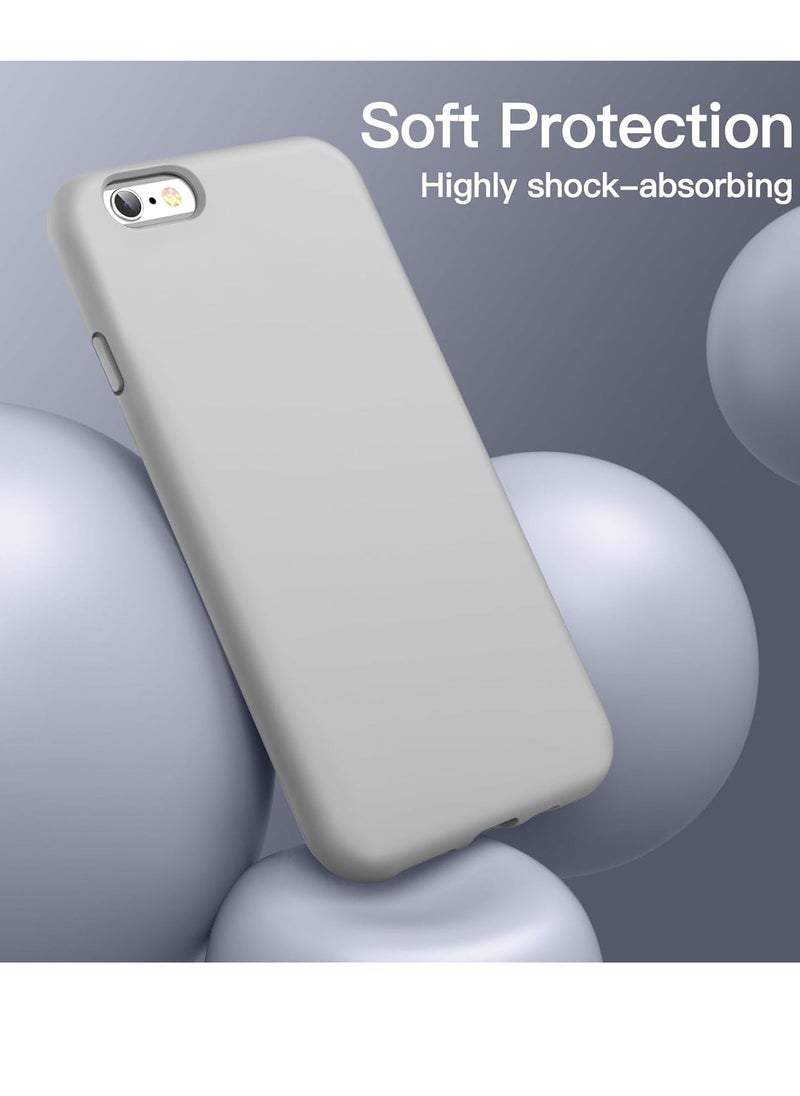 Raxoom Silicone Case for iPhone 6s/6 4.7 Inch – Silky-Soft Touch Full-Body Protective Cover with Shockproof Design and Microfiber Lining (Light Grey) - Image 3