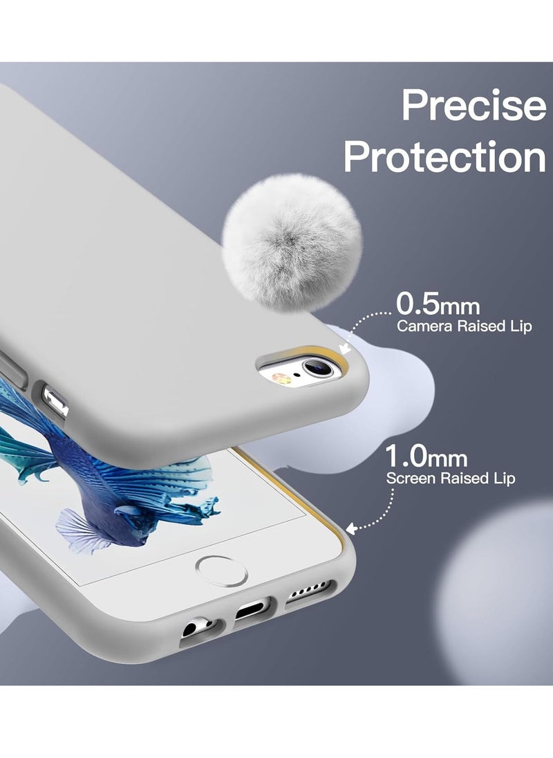 Raxoom Silicone Case for iPhone 6s/6 4.7 Inch – Silky-Soft Touch Full-Body Protective Cover with Shockproof Design and Microfiber Lining (Light Grey) - Image 4