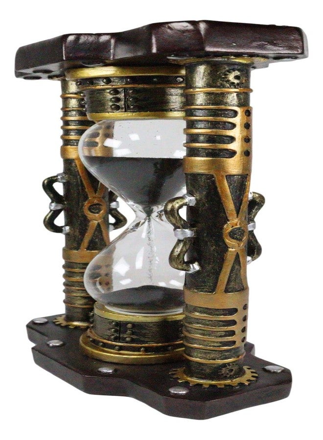 Ebros Gift Endless Time Shifting Warp Column Pillars Steampunk Gearwork Sandtimer Black Sand Figurine Sculpture Sand Timers Victorian Industrial Sci Fi Decor - Image 5