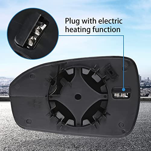 Tutor Auto Passenger Right Side Heated Mirror Glass Replacement for 2013 2014 2015 2016 2017 2018 2019 2020 Ford Fusion - Exterior Side View Convex Mirror with Blind Spot, Replace DS7Z17K707B - Image 5