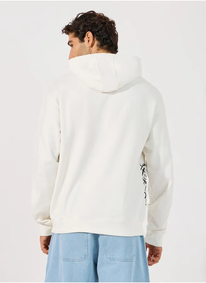 Styli Teddy Graphic Print Relaxed Fit Hoodie