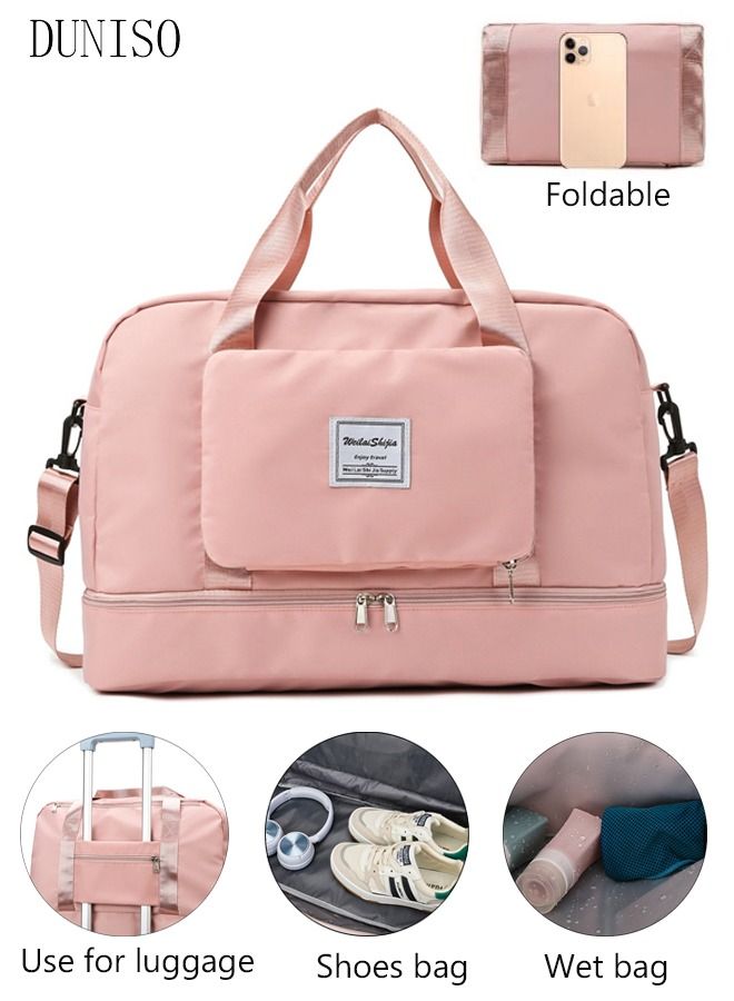 DUNISO Sports Gym Bag with Wet Pocket & Shoes Compartment, Weekender Overnight Bag for Travel Gym Yoga Travel Duffel Bag for Men and Women Lightweight  - Image 1