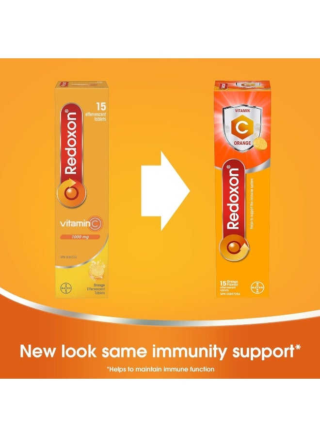 Redoxon أقراص ريدوكسون الفوارة بنكهة البرتقال للبالغين - Image 2