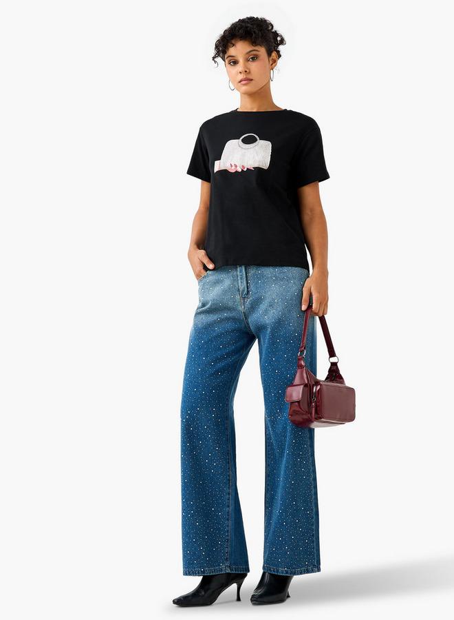 2Xtremz Cotton T-shirt with Embellished Detail - Image 2