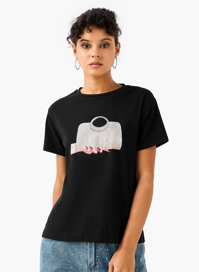 2Xtremz Cotton T-shirt with Embellished Detail - Image 1